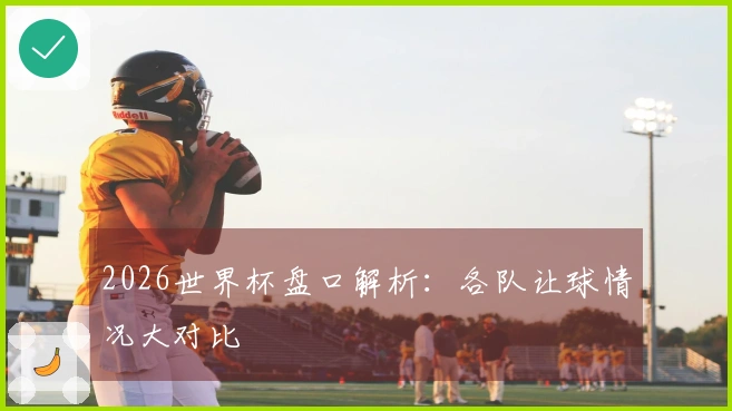 2026世界杯盘口解析：各队让球情况大对比